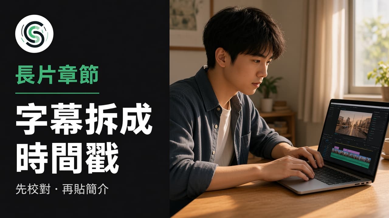 廣東話字幕怎麼拆成 YouTube 章節：先校對再貼時間戳