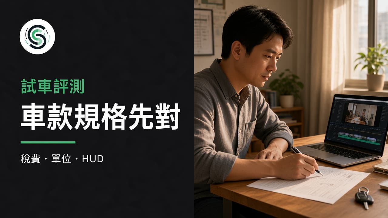 試車片廣東話字幕怎麼做：車款規格先對再上路