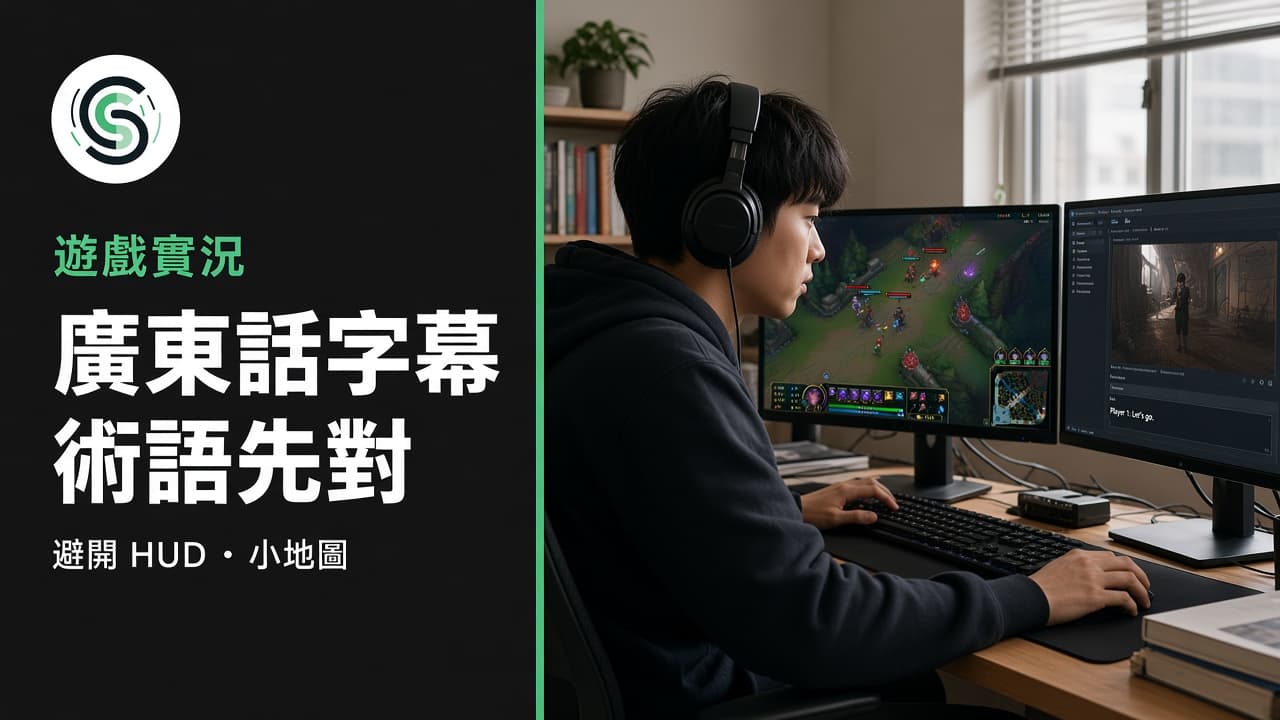 遊戲實況廣東話字幕怎麼做：術語先對再避開小地圖