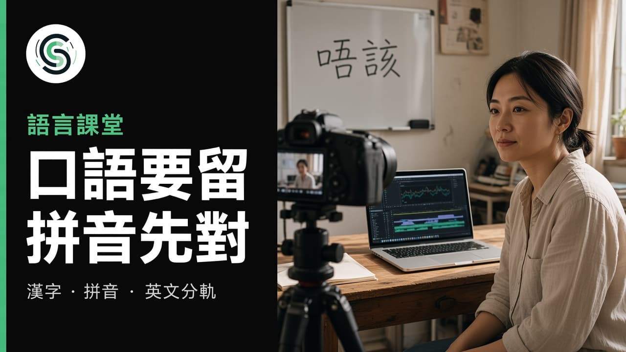 學廣東話字幕怎麼做：口語漢字與粵拼先對齊