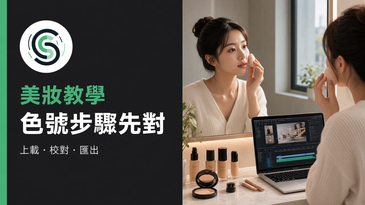 美妝教學廣東話字幕怎麼做：色號步驟先對再出片