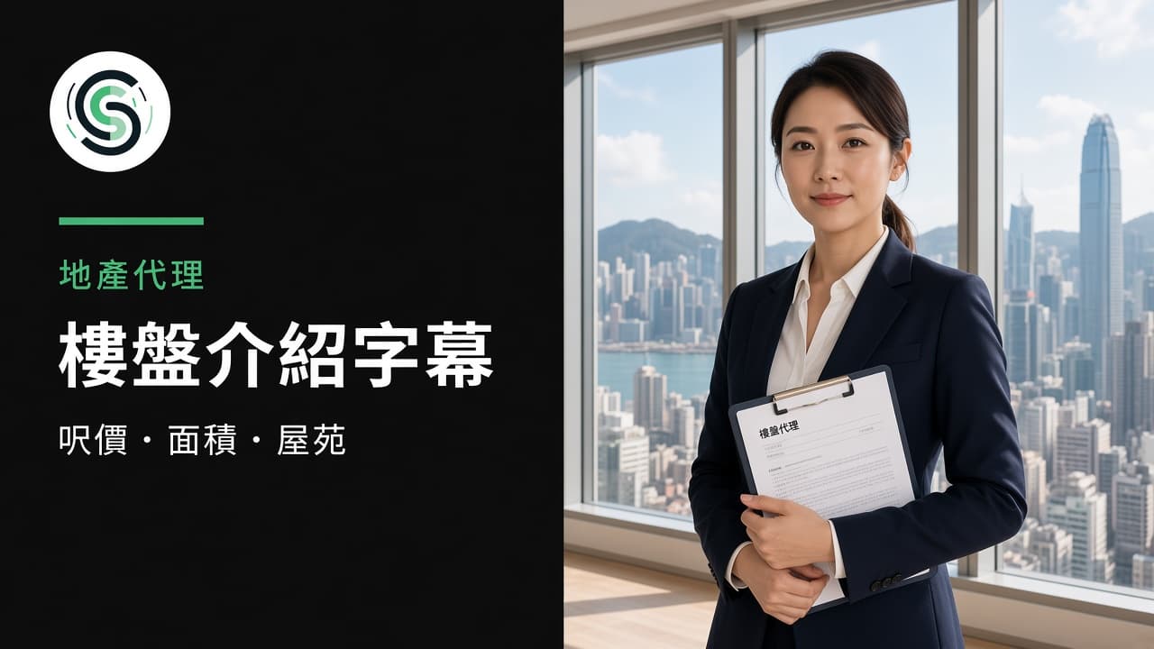 樓盤介紹廣東話字幕怎麼做：呎價面積先對再上架