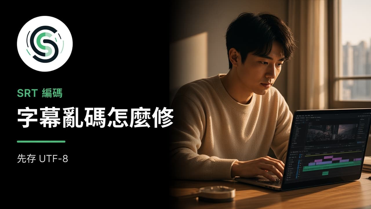 廣東話字幕亂碼怎麼修：SRT 先存 UTF-8