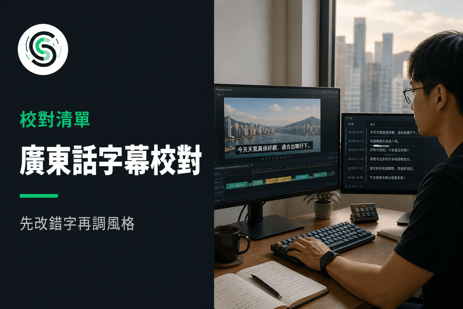 廣東話字幕校對怎麼做：AI 出稿後先改這幾類