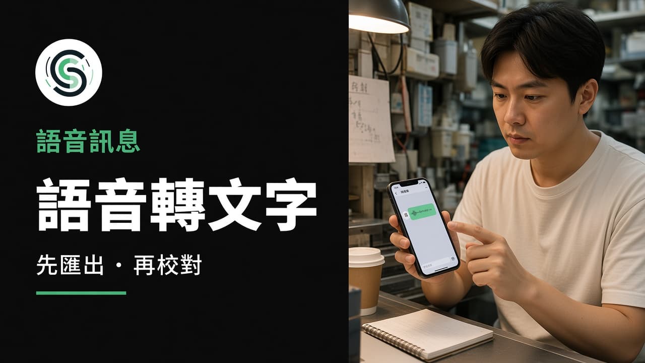 廣東話語音轉文字：WhatsApp 訊息先匯出再校對