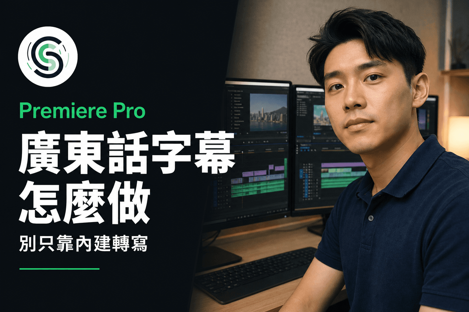 Premiere Pro 廣東話字幕怎麼做：別只靠內建轉寫