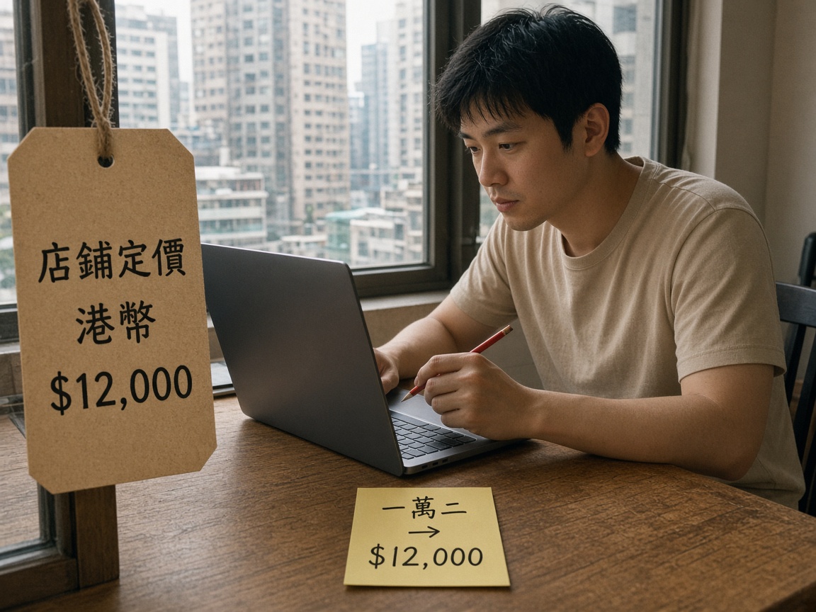 書桌上對照價牌、電話便條與字幕草稿，紅筆圈出進位錯誤